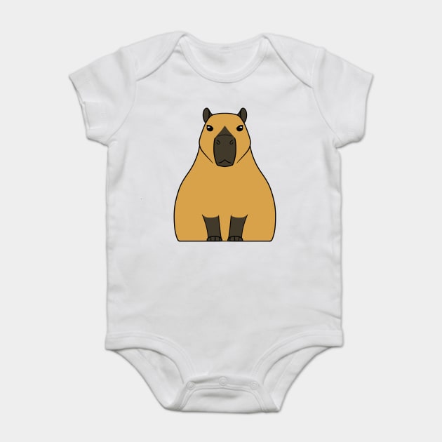 Capybara Baby Bodysuit by DeguArts